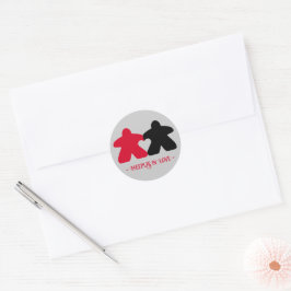 Meeples Verliefd, Rood & Blau Stickers