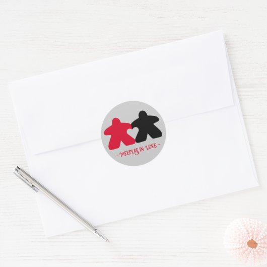 Meeples Verliefd, Rood & Blau Stickers (Envelop)