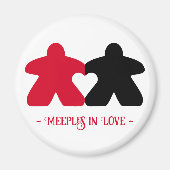 Meeples Verliefd, Rood & Zwarte Magneet (Voorkant)