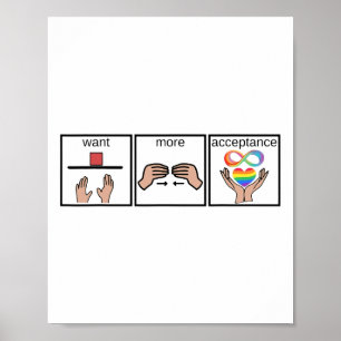 Meer acceptatiesnelheid leraar Autisme Bewustzijn Poster