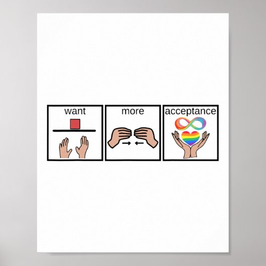 Meer acceptatiesnelheid leraar Autisme Bewustzijn Poster (Voorkant)