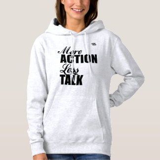 MEER Actie MINDER Bespreking gevat sweatshirt