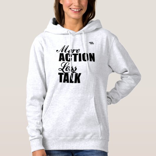 MEER Actie MINDER Bespreking gevat sweatshirt (Voorkant)
