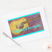 Meer akoestisch spelen rechthoekige sticker (Envelop)