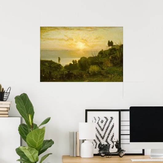 Meer Albano - George Inness Fine Art Poster (Thuiskantoor)