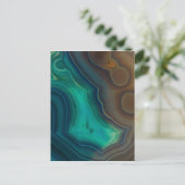 Meer als Blauwgroen en bruin agaat Briefkaart (Staand voorkant)