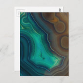 Meer als Blauwgroen en bruin agaat Briefkaart (Voorkant / Achterkant)
