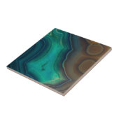 Meer als Blauwgroen en bruin agaat Tegeltje (Zijkant)