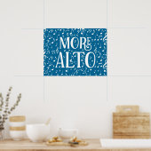 Meer Alto - Blue White Singer Poster (Keuken)