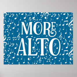 Meer Alto - Blue White Singer Poster