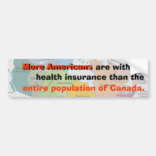 Meer Amerikanen dan Canadezen Bumpersticker (Voorkant)