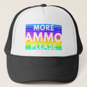 Meer Ammo Please (Rainbow) Trucker Hoed Trucker Pet (Voorkant)