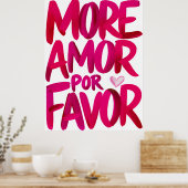 Meer Amor Por Favor Poster (Keuken)