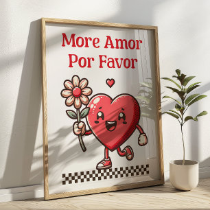 Meer Amor Por Favoriet Hart Mascotte Love Art Prin Poster