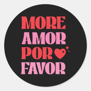Meer Amor Por Favoriet Retro Love Valentijn Esthet Ronde Sticker