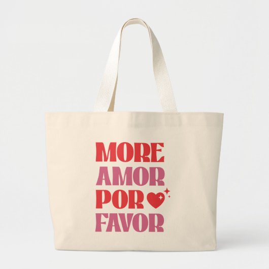 Meer Amor por gunst, grappige Valentijnsdag Grote Tote Bag (Voorkant)