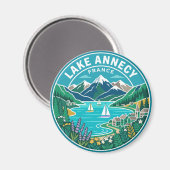 Meer Annecy Frankrijk Magneet (Voorkant / Achterkant)