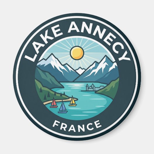 Meer Annecy Frankrijk Magneet (Voorkant)