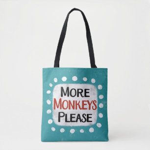 Meer apen, alsjeblieft Canvas tas