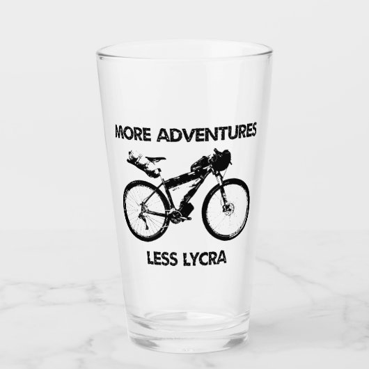 Meer avonturen Minder Lycra Bikepacking Glas (Voorkant)