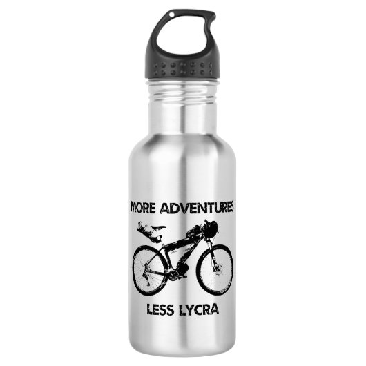 Meer avonturen Minder Lycra Bikepacking Waterfles (Voorkant)