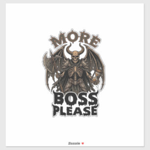 Meer Baas Alsjeblieft Halloween Duivel Skelet Bijl Sticker
