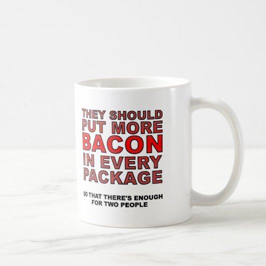 Meer Bacon Funny Mug Koffiemok (Rechts)