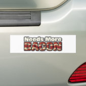 Meer Bacon nodig Bumpersticker (Op auto)