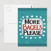 Meer Bagels alsjeblieft Briefkaart (Voorkant / Achterkant)