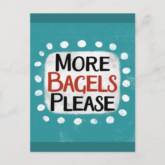 Meer Bagels alsjeblieft Briefkaart (Voorkant)