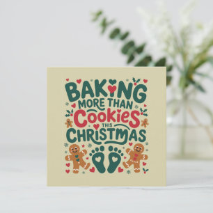 Meer bakken dan koekjes deze kerst zwangerschap feestdagenkaart