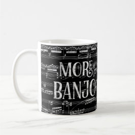 Meer Banjo Chalkboard - Black White Music Koffiemok