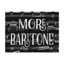 Meer Bariton Blackboard - Zwart-Wit Zanger