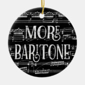 Meer Baritone-alkboard - Black White Singer Keramisch Ornament (Voorkant)