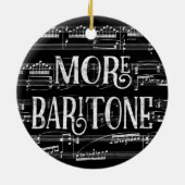 Meer Baritone-alkboard - Black White Singer Keramisch Ornament (Achterkant)
