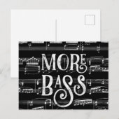 Meer bass-kalkboard - Black White Music Briefkaart (Voorkant / Achterkant)