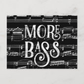 Meer bass-kalkboard - Black White Music Briefkaart (Voorkant)