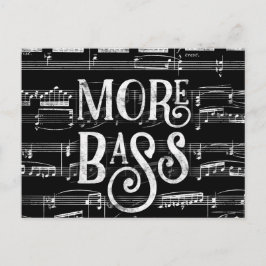 Meer bass-kalkboard - Black White Music Briefkaart