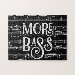 Meer bass-kalkboard - Black White Music Legpuzzel