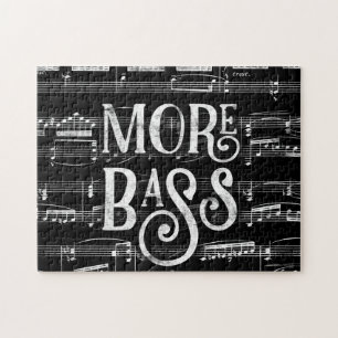 Meer bass-kalkboard - Black White Music Legpuzzel