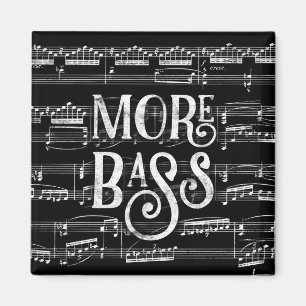 Meer bass-kalkboard - Black White Music Magneet