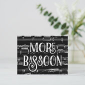 Meer basson-alkboard - zwarte witte muziek briefkaart (Staand voorkant)