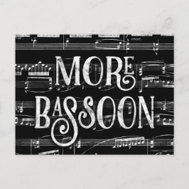 Meer basson-alkboard - zwarte witte muziek briefkaart