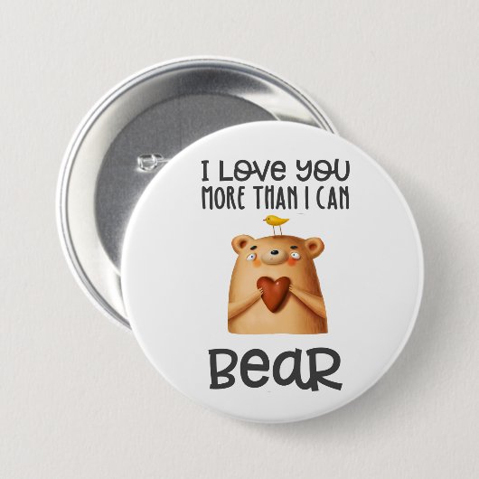 Meer Beer Ronde Button 7,6 Cm (Voorkant /achterkant)