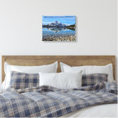 Meer bergen canvas afdruk (Insitu (Slaapkamer))