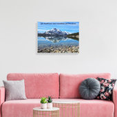 Meer bergen canvas afdruk (Insitu (Woonkamer))