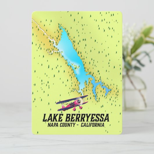meer berryessa Napa County, Californië (Staand voorkant)