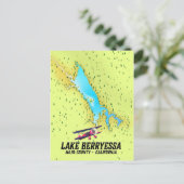 meer berryessa Napa County, Californië Briefkaart (Staand voorkant)