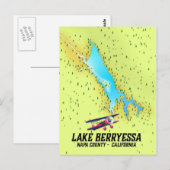 meer berryessa Napa County, Californië Briefkaart (Voorkant / Achterkant)