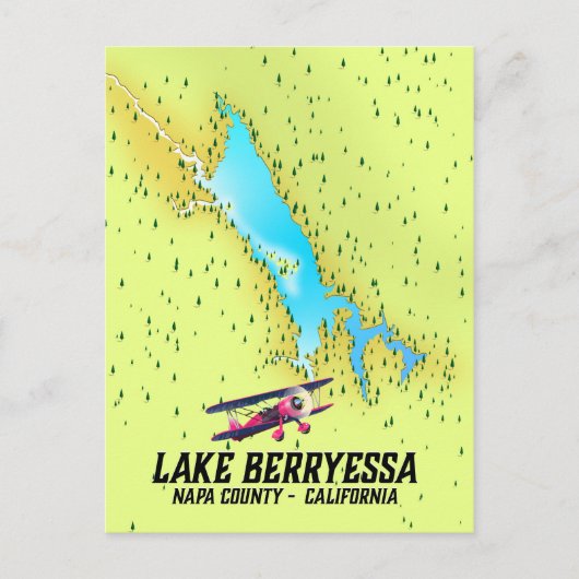 meer berryessa Napa County, Californië Briefkaart (Voorkant)
